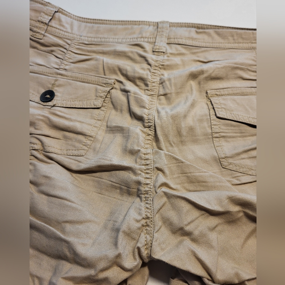 No Boundaries Vintage Ruched Cargo Shorts Tan/ Beige Juniors Sz 7 - Picture 6 of 10